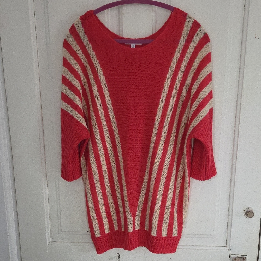 Roommates Pink And Cream Knit Sweater